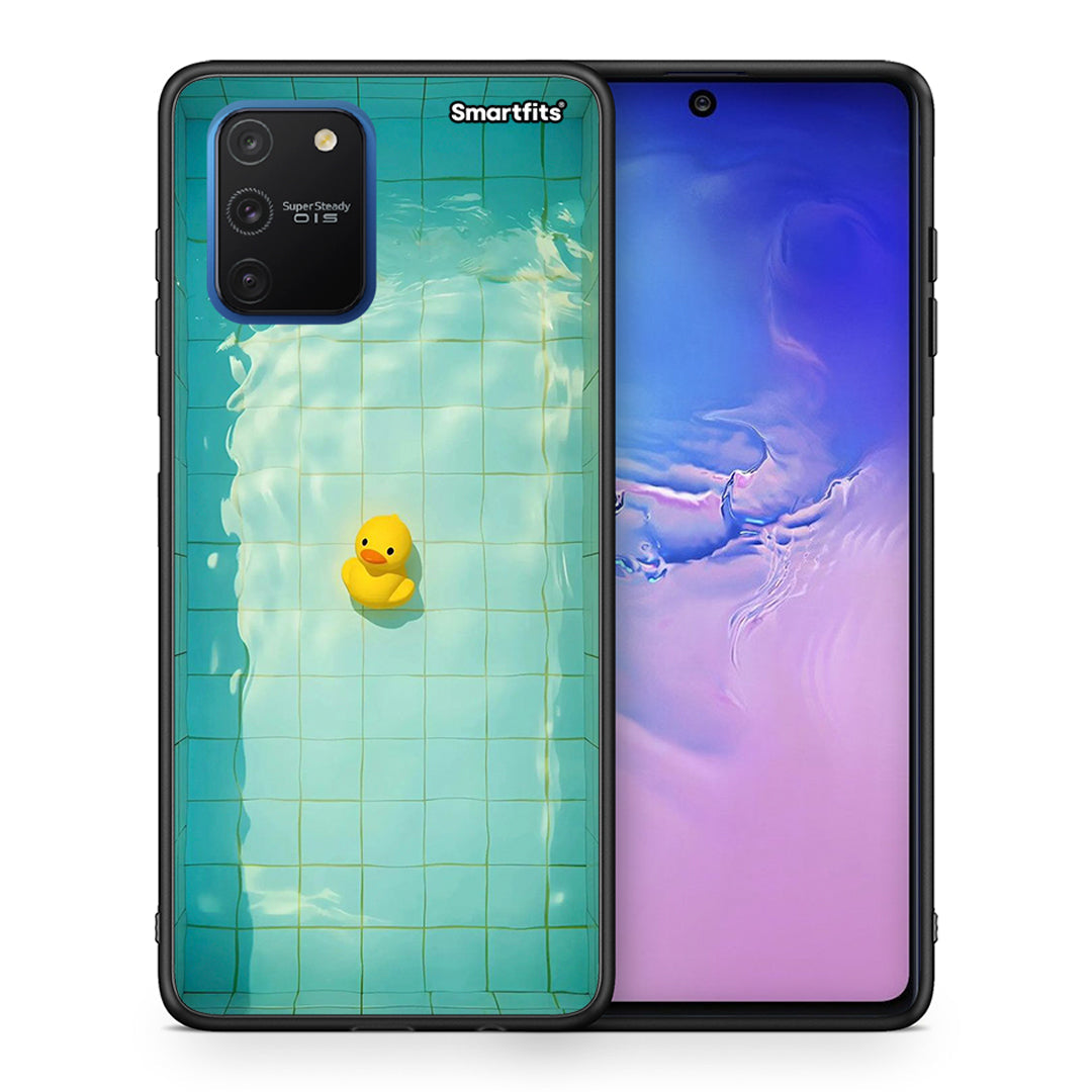 Θήκη Samsung Galaxy S10 Lite Yellow Duck από τη Smartfits με σχέδιο στο πίσω μέρος και μαύρο περίβλημα | Samsung Galaxy S10 Lite Yellow Duck case with colorful back and black bezels