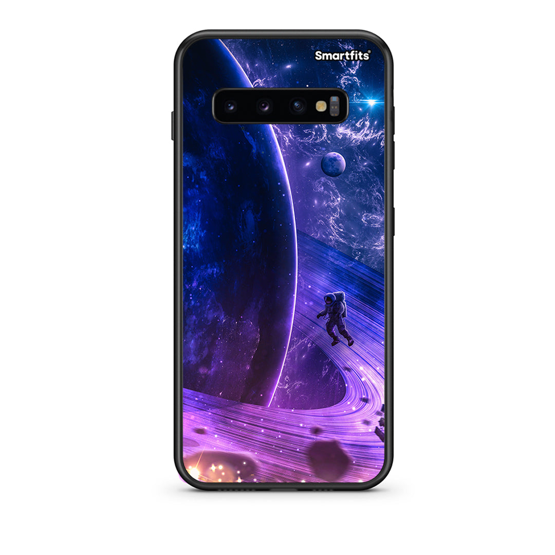 samsung s10 plus Lost Astronaut θήκη από τη Smartfits με σχέδιο στο πίσω μέρος και μαύρο περίβλημα | Smartphone case with colorful back and black bezels by Smartfits