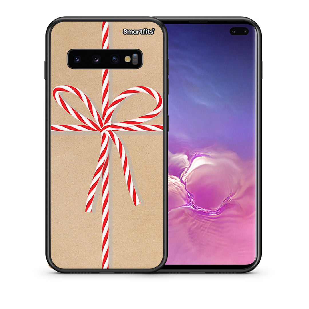 Θήκη Samsung S10+ Christmas Gift από τη Smartfits με σχέδιο στο πίσω μέρος και μαύρο περίβλημα | Samsung S10+ Christmas Gift case with colorful back and black bezels