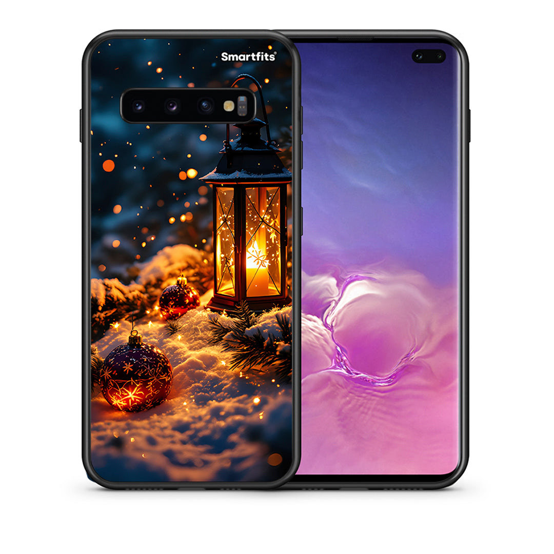 Θήκη Samsung S10+ Christmas Ornaments από τη Smartfits με σχέδιο στο πίσω μέρος και μαύρο περίβλημα | Samsung S10+ Christmas Ornaments case with colorful back and black bezels