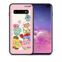 Thumbnail for Θήκη Samsung S10+ Cute Companion από τη Smartfits με σχέδιο στο πίσω μέρος και μαύρο περίβλημα | Samsung S10+ Cute Companion case with colorful back and black bezels