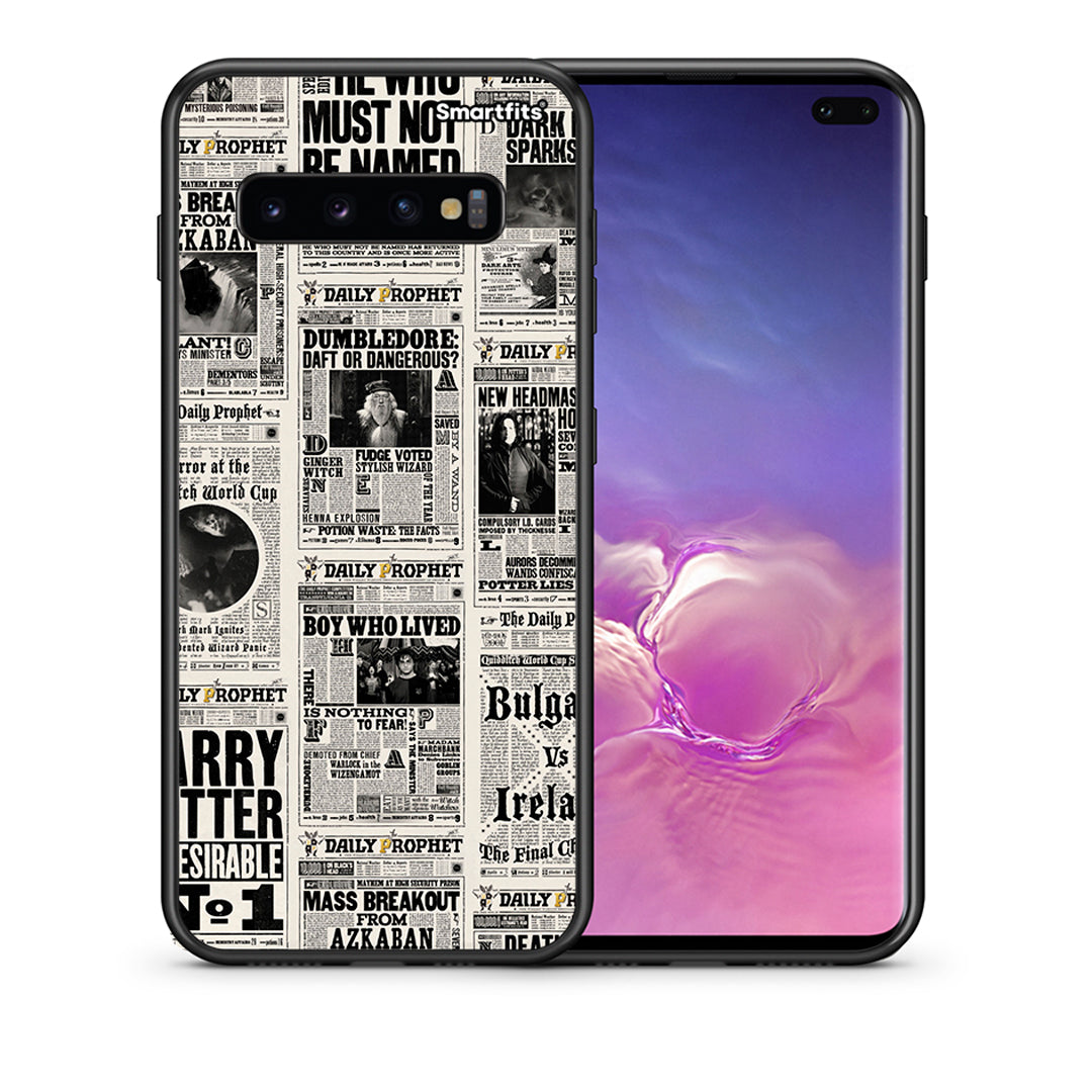 Θήκη Samsung S10+ Harry Paper από τη Smartfits με σχέδιο στο πίσω μέρος και μαύρο περίβλημα | Samsung S10+ Harry Paper case with colorful back and black bezels