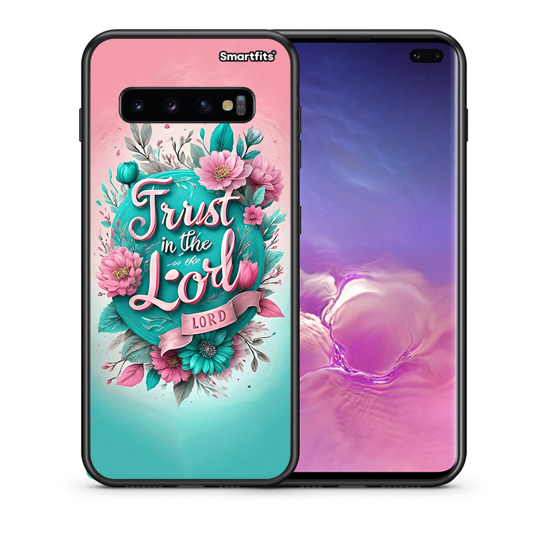 Θήκη Samsung S10+ Lord Trust από τη Smartfits με σχέδιο στο πίσω μέρος και μαύρο περίβλημα | Samsung S10+ Lord Trust case with colorful back and black bezels