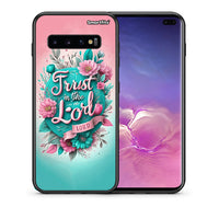 Thumbnail for Θήκη Samsung S10+ Lord Trust από τη Smartfits με σχέδιο στο πίσω μέρος και μαύρο περίβλημα | Samsung S10+ Lord Trust case with colorful back and black bezels