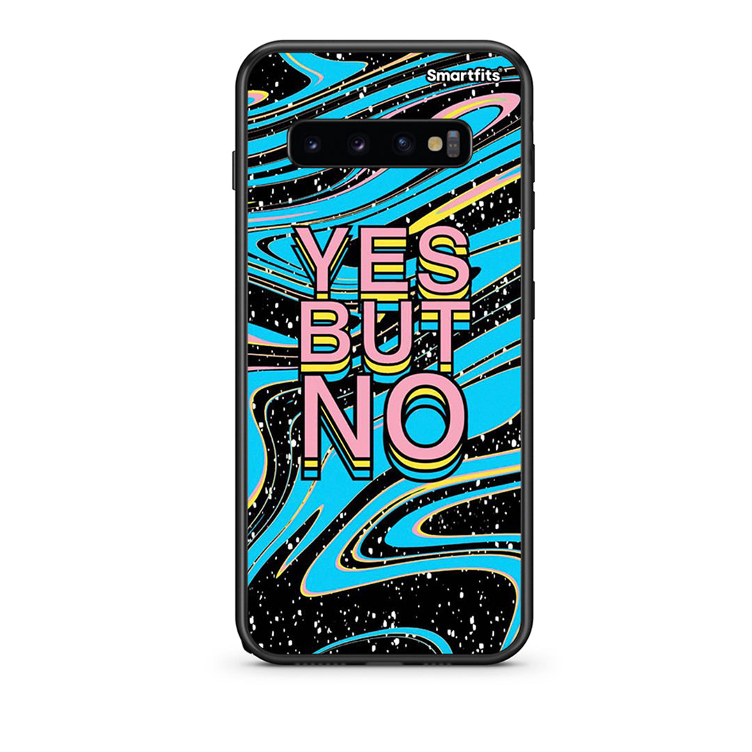 samsung s10 plus Yes But No θήκη από τη Smartfits με σχέδιο στο πίσω μέρος και μαύρο περίβλημα | Smartphone case with colorful back and black bezels by Smartfits