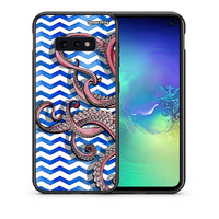 Thumbnail for Θήκη Samsung S10e Chevron Devilfish από τη Smartfits με σχέδιο στο πίσω μέρος και μαύρο περίβλημα | Samsung S10e Chevron Devilfish case with colorful back and black bezels