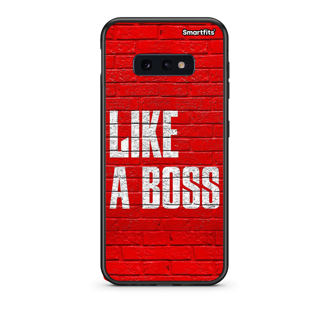 samsung s10e Like A Boss θήκη από τη Smartfits με σχέδιο στο πίσω μέρος και μαύρο περίβλημα | Smartphone case with colorful back and black bezels by Smartfits