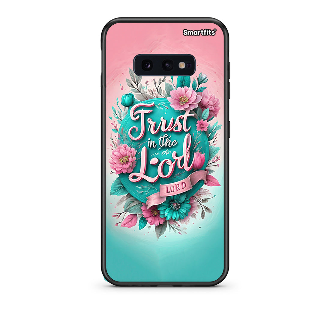 samsung s10e Lord Trust θήκη από τη Smartfits με σχέδιο στο πίσω μέρος και μαύρο περίβλημα | Smartphone case with colorful back and black bezels by Smartfits