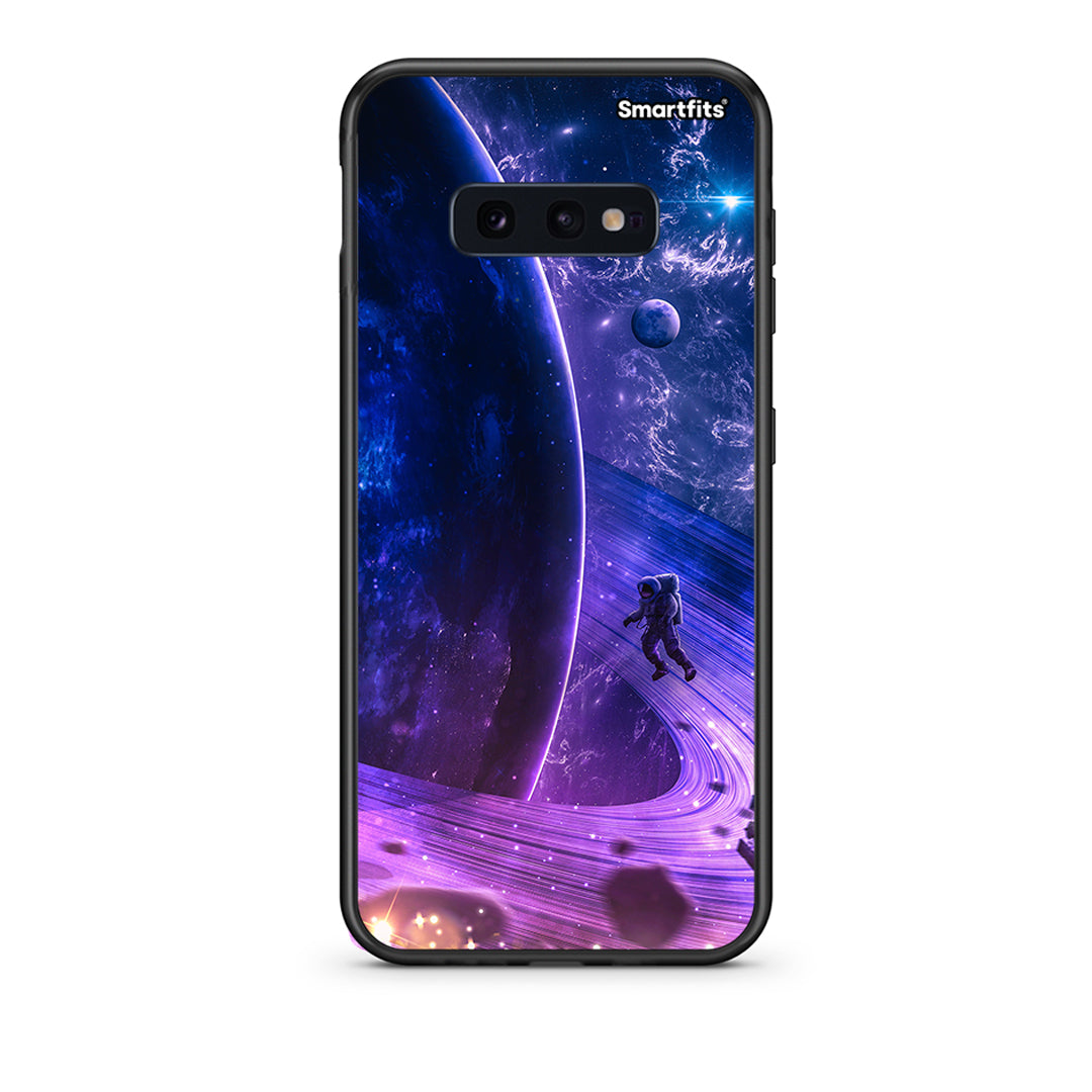 samsung s10e Lost Astronaut θήκη από τη Smartfits με σχέδιο στο πίσω μέρος και μαύρο περίβλημα | Smartphone case with colorful back and black bezels by Smartfits