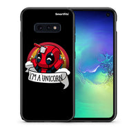 Thumbnail for Θήκη Samsung S10e Unicorn Deadpool από τη Smartfits με σχέδιο στο πίσω μέρος και μαύρο περίβλημα | Samsung S10e Unicorn Deadpool case with colorful back and black bezels