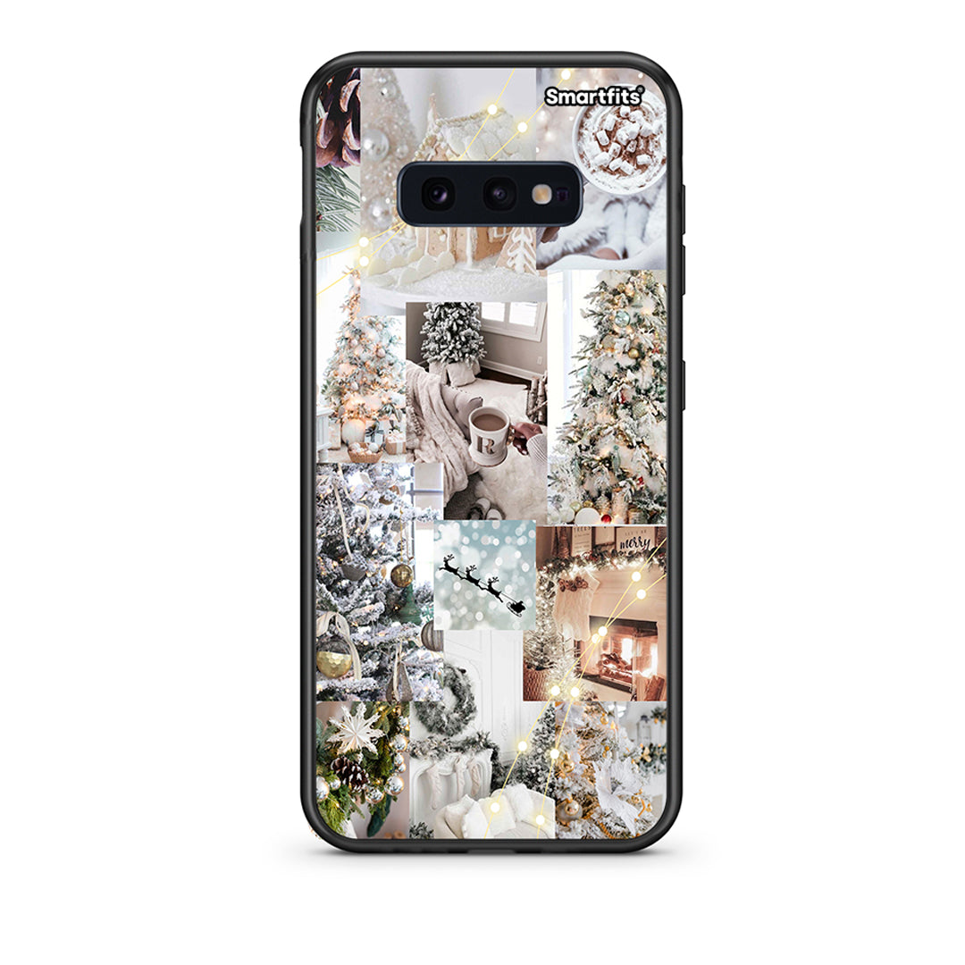 samsung s10e White Christmas θήκη από τη Smartfits με σχέδιο στο πίσω μέρος και μαύρο περίβλημα | Smartphone case with colorful back and black bezels by Smartfits