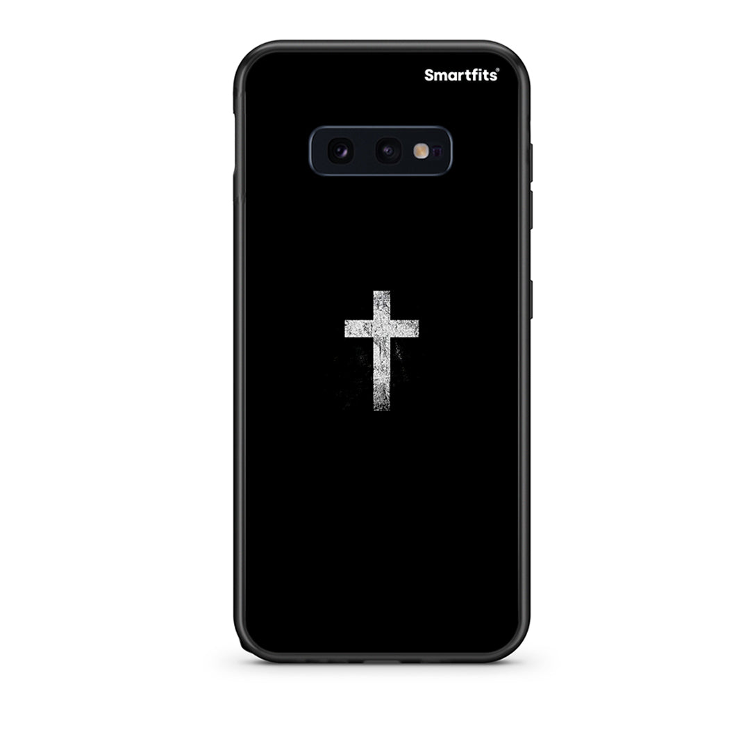 samsung s10e White Cross θήκη από τη Smartfits με σχέδιο στο πίσω μέρος και μαύρο περίβλημα | Smartphone case with colorful back and black bezels by Smartfits