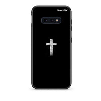 Thumbnail for samsung s10e White Cross θήκη από τη Smartfits με σχέδιο στο πίσω μέρος και μαύρο περίβλημα | Smartphone case with colorful back and black bezels by Smartfits