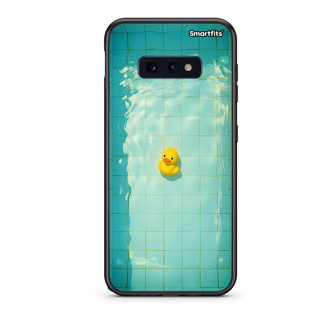 samsung s10e Yellow Duck θήκη από τη Smartfits με σχέδιο στο πίσω μέρος και μαύρο περίβλημα | Smartphone case with colorful back and black bezels by Smartfits