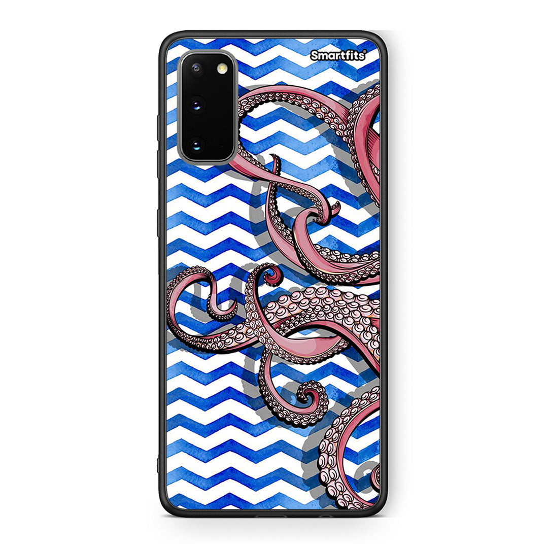 Samsung S20 Chevron Devilfish θήκη από τη Smartfits με σχέδιο στο πίσω μέρος και μαύρο περίβλημα | Smartphone case with colorful back and black bezels by Smartfits