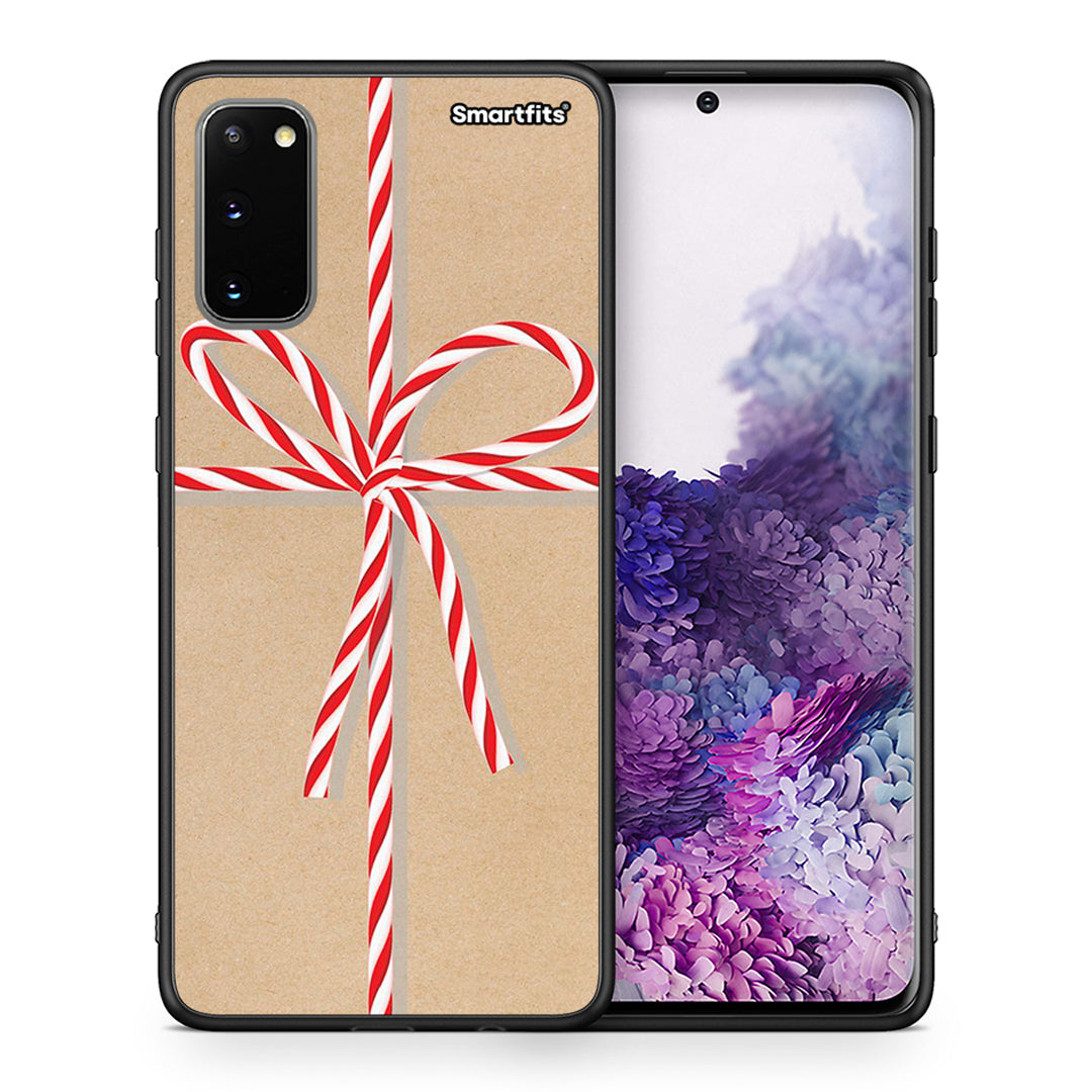 Θήκη Samsung S20 Christmas Gift από τη Smartfits με σχέδιο στο πίσω μέρος και μαύρο περίβλημα | Samsung S20 Christmas Gift case with colorful back and black bezels