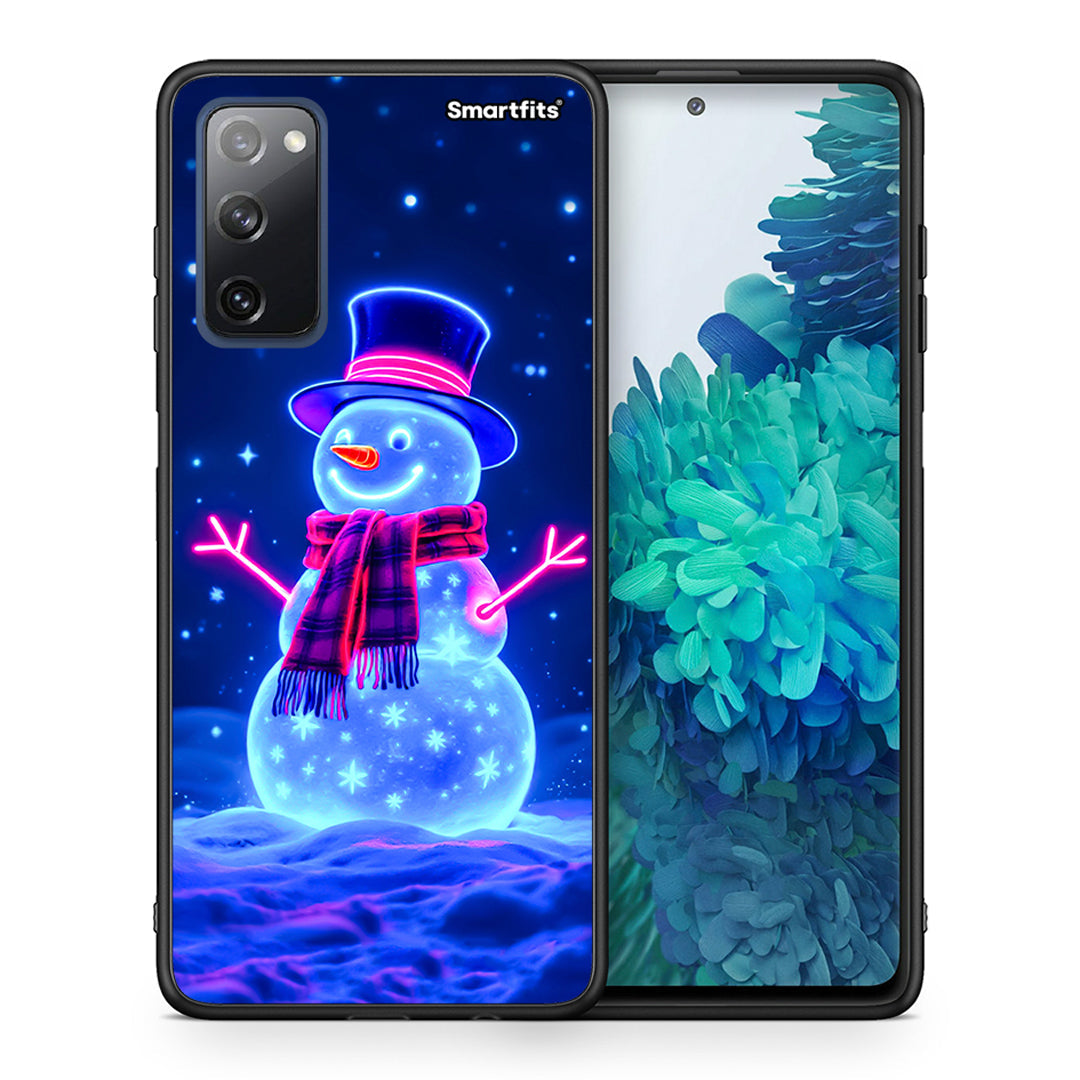 Christmas Neon Snowman - Samsung Galaxy S20 FE θήκη