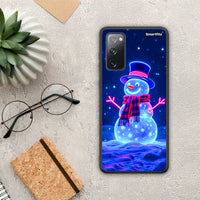 Thumbnail for Christmas Neon Snowman - Samsung Galaxy S20 FE θήκη