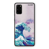 Thumbnail for Samsung S20 Plus Blue Waves θήκη από τη Smartfits με σχέδιο στο πίσω μέρος και μαύρο περίβλημα | Smartphone case with colorful back and black bezels by Smartfits