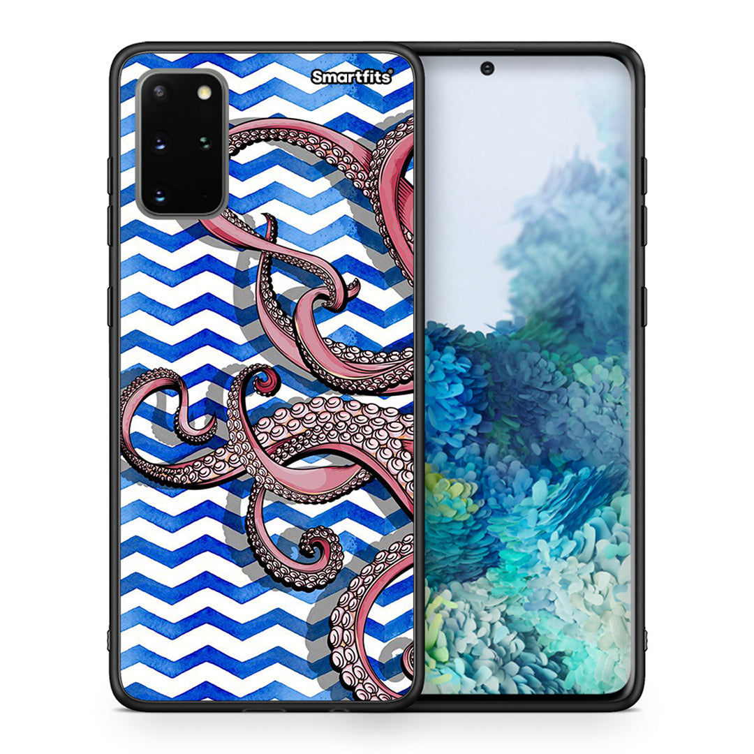 Θήκη Samsung S20 Plus Chevron Devilfish από τη Smartfits με σχέδιο στο πίσω μέρος και μαύρο περίβλημα | Samsung S20 Plus Chevron Devilfish case with colorful back and black bezels