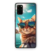 Thumbnail for Samsung S20 Plus Summer Cat θήκη από τη Smartfits με σχέδιο στο πίσω μέρος και μαύρο περίβλημα | Smartphone case with colorful back and black bezels by Smartfits