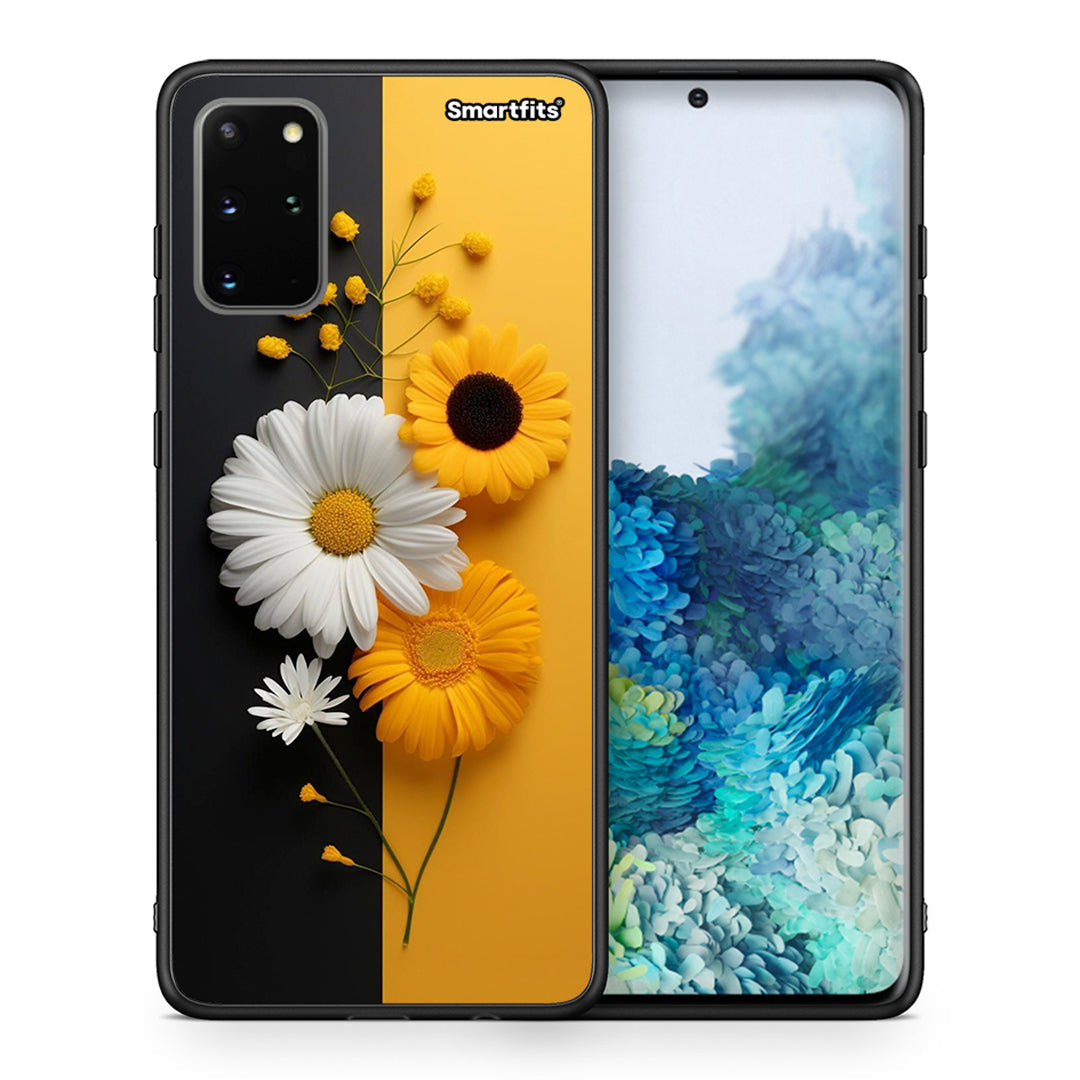 Θήκη Samsung S20 Plus Yellow Daisies από τη Smartfits με σχέδιο στο πίσω μέρος και μαύρο περίβλημα | Samsung S20 Plus Yellow Daisies case with colorful back and black bezels