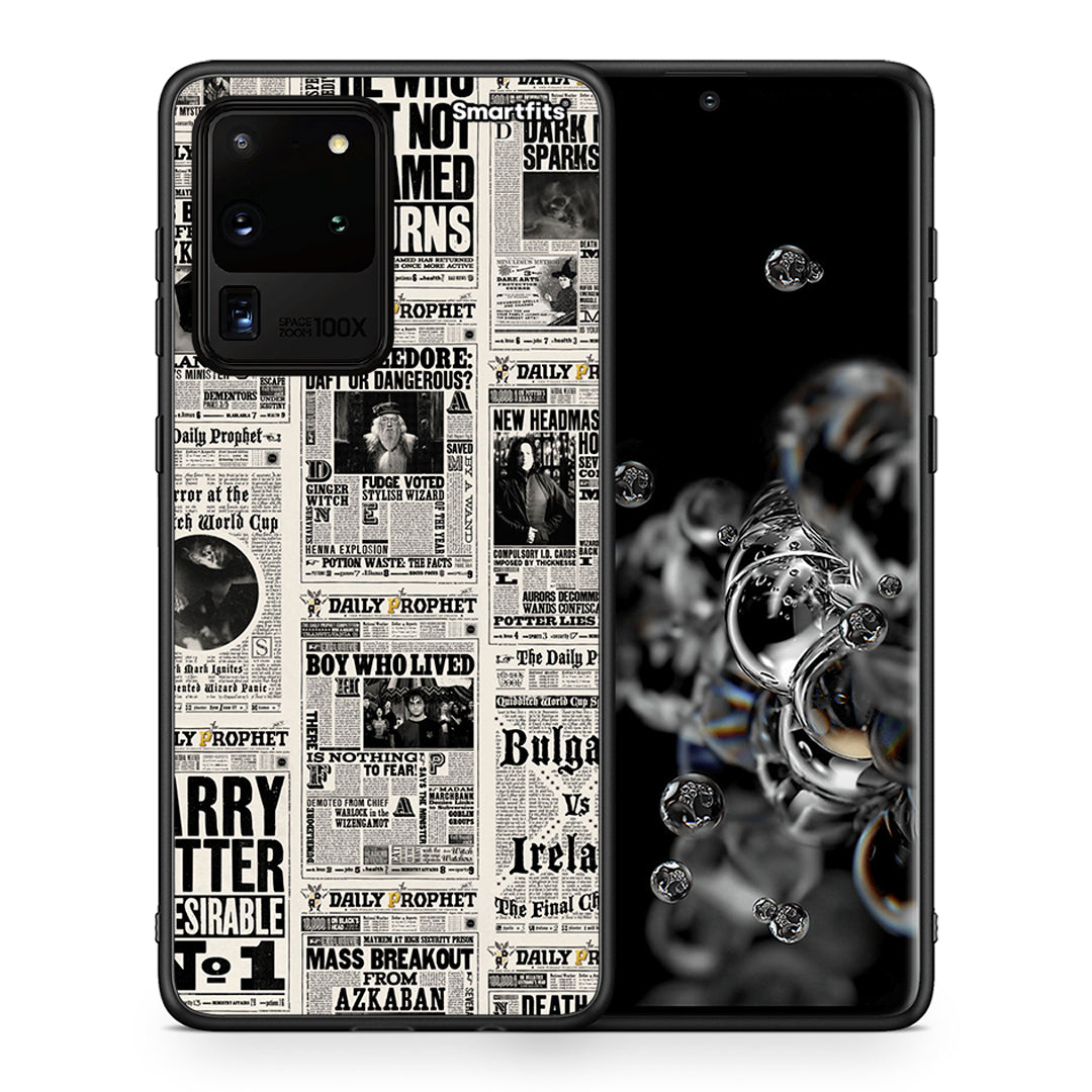 Θήκη Samsung S20 Ultra Harry Paper από τη Smartfits με σχέδιο στο πίσω μέρος και μαύρο περίβλημα | Samsung S20 Ultra Harry Paper case with colorful back and black bezels