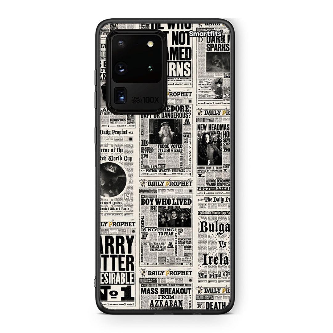 Samsung S20 Ultra Harry Paper θήκη από τη Smartfits με σχέδιο στο πίσω μέρος και μαύρο περίβλημα | Smartphone case with colorful back and black bezels by Smartfits