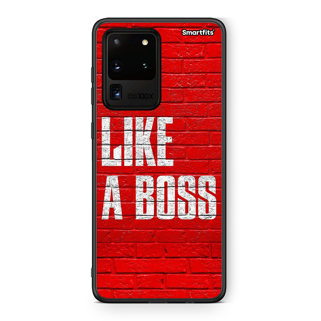 Samsung S20 Ultra Like A Boss θήκη από τη Smartfits με σχέδιο στο πίσω μέρος και μαύρο περίβλημα | Smartphone case with colorful back and black bezels by Smartfits