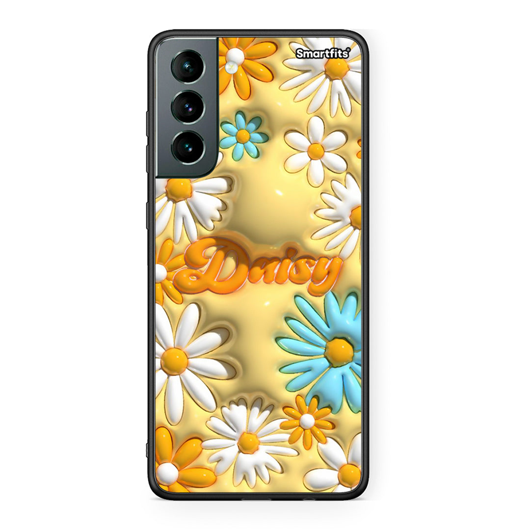 Samsung S21 Bubble Daisies θήκη από τη Smartfits με σχέδιο στο πίσω μέρος και μαύρο περίβλημα | Smartphone case with colorful back and black bezels by Smartfits