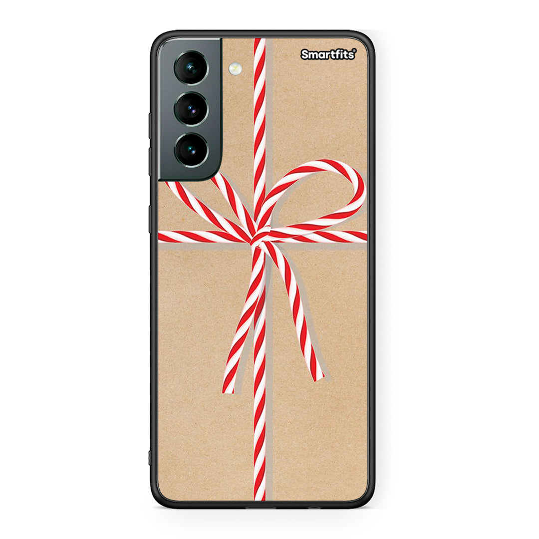 Samsung S21 Christmas Gift θήκη από τη Smartfits με σχέδιο στο πίσω μέρος και μαύρο περίβλημα | Smartphone case with colorful back and black bezels by Smartfits