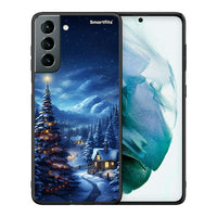 Thumbnail for Θήκη Samsung S21 Christmas Scenery από τη Smartfits με σχέδιο στο πίσω μέρος και μαύρο περίβλημα | Samsung S21 Christmas Scenery case with colorful back and black bezels