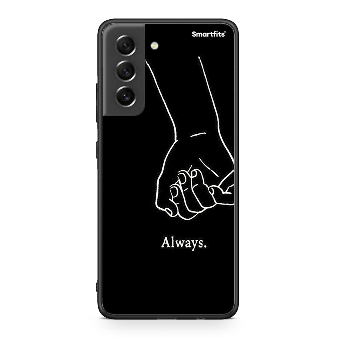 Samsung S21 FE Always & Forever 1 Θήκη Αγίου Βαλεντίνου από τη Smartfits με σχέδιο στο πίσω μέρος και μαύρο περίβλημα | Smartphone case with colorful back and black bezels by Smartfits