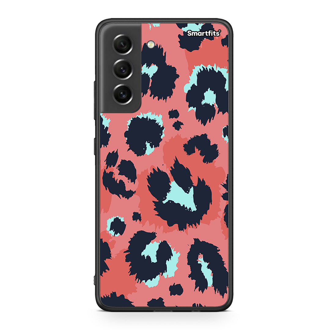 22 - Samsung S21 FE Pink Leopard Animal case, cover, bumper