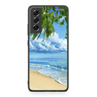 Thumbnail for Samsung S21 FE Beautiful Beach θήκη από τη Smartfits με σχέδιο στο πίσω μέρος και μαύρο περίβλημα | Smartphone case with colorful back and black bezels by Smartfits