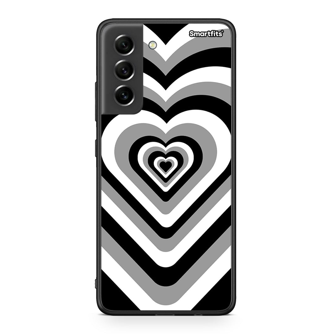 Samsung S21 FE Black Hearts θήκη από τη Smartfits με σχέδιο στο πίσω μέρος και μαύρο περίβλημα | Smartphone case with colorful back and black bezels by Smartfits