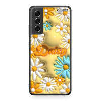 Thumbnail for Samsung S21 FE Bubble Daisies θήκη από τη Smartfits με σχέδιο στο πίσω μέρος και μαύρο περίβλημα | Smartphone case with colorful back and black bezels by Smartfits