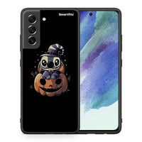 Thumbnail for Θήκη Samsung S21 FE Halloween Stitch από τη Smartfits με σχέδιο στο πίσω μέρος και μαύρο περίβλημα | Samsung S21 FE Halloween Stitch case with colorful back and black bezels