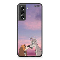 Thumbnail for Samsung S21 FE Lady And Tramp θήκη από τη Smartfits με σχέδιο στο πίσω μέρος και μαύρο περίβλημα | Smartphone case with colorful back and black bezels by Smartfits