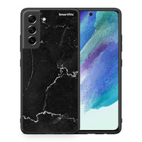Thumbnail for Θήκη Samsung S21 FE Marble Black από τη Smartfits με σχέδιο στο πίσω μέρος και μαύρο περίβλημα | Samsung S21 FE Marble Black case with colorful back and black bezels