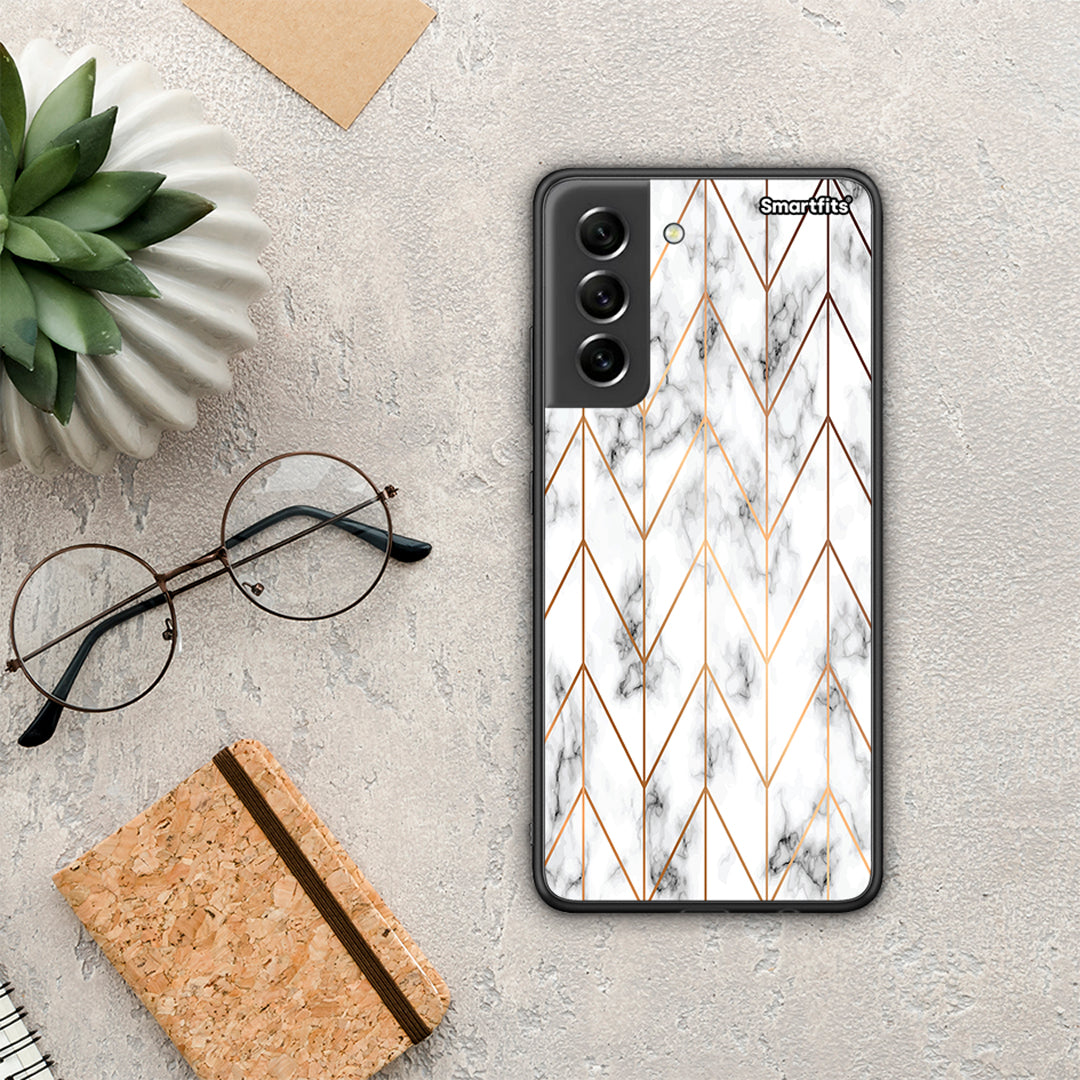 Marble Gold Geometric - Samsung Galaxy S21 Fe case