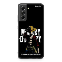 Thumbnail for Samsung S21 FE Pirate King θήκη από τη Smartfits με σχέδιο στο πίσω μέρος και μαύρο περίβλημα | Smartphone case with colorful back and black bezels by Smartfits