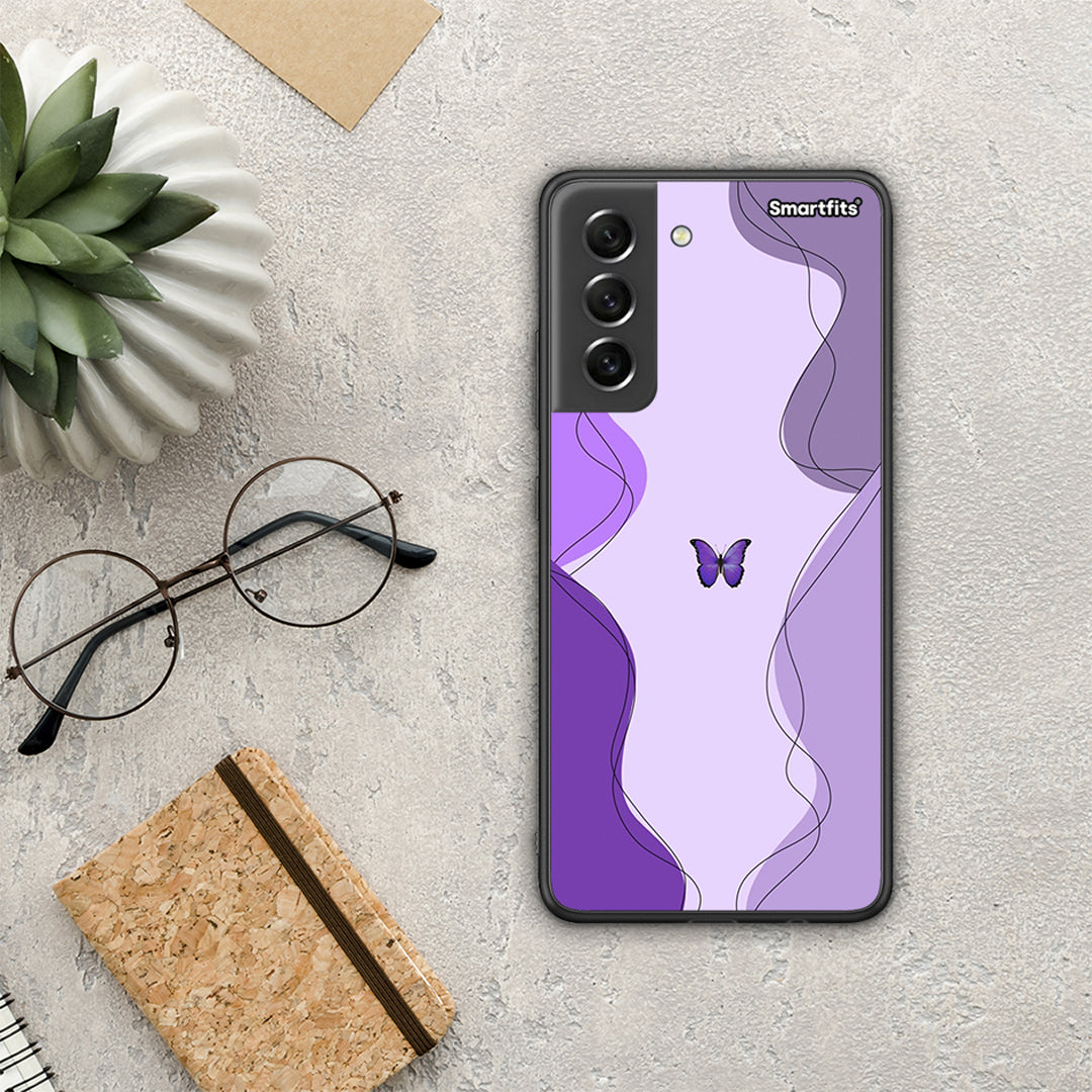 Purple Mariposa - Samsung Galaxy S21 FE case