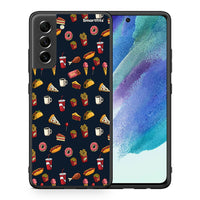 Thumbnail for Θήκη Samsung S21 FE Hungry Random από τη Smartfits με σχέδιο στο πίσω μέρος και μαύρο περίβλημα | Samsung S21 FE Hungry Random case with colorful back and black bezels