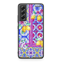 Thumbnail for Samsung S21 FE Retro Spring θήκη από τη Smartfits με σχέδιο στο πίσω μέρος και μαύρο περίβλημα | Smartphone case with colorful back and black bezels by Smartfits