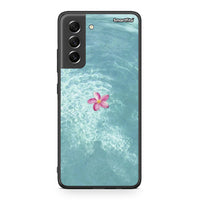 Thumbnail for Samsung S21 FE Water Flower Θήκη από τη Smartfits με σχέδιο στο πίσω μέρος και μαύρο περίβλημα | Smartphone case with colorful back and black bezels by Smartfits