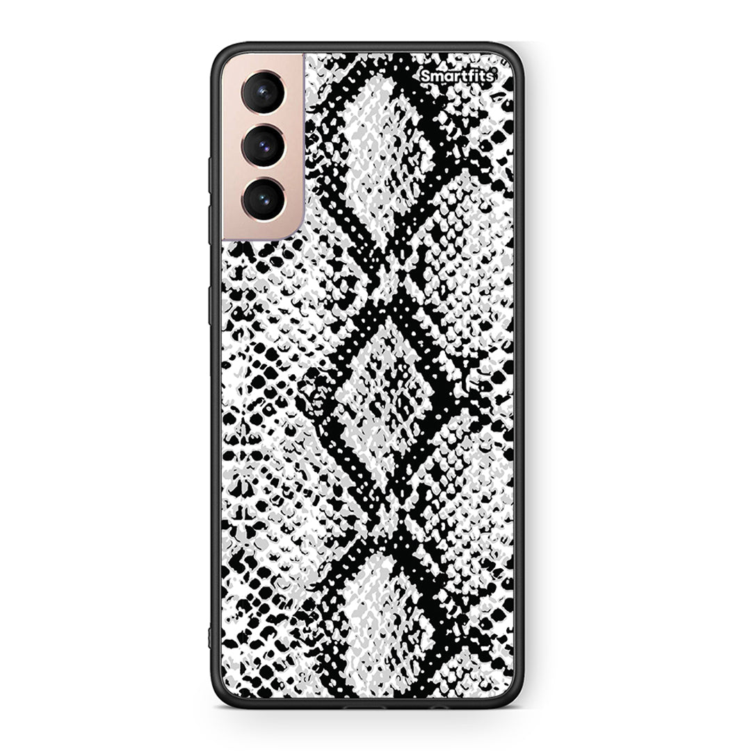 24 - Samsung S21+ White Snake Animal case, cover, bumper