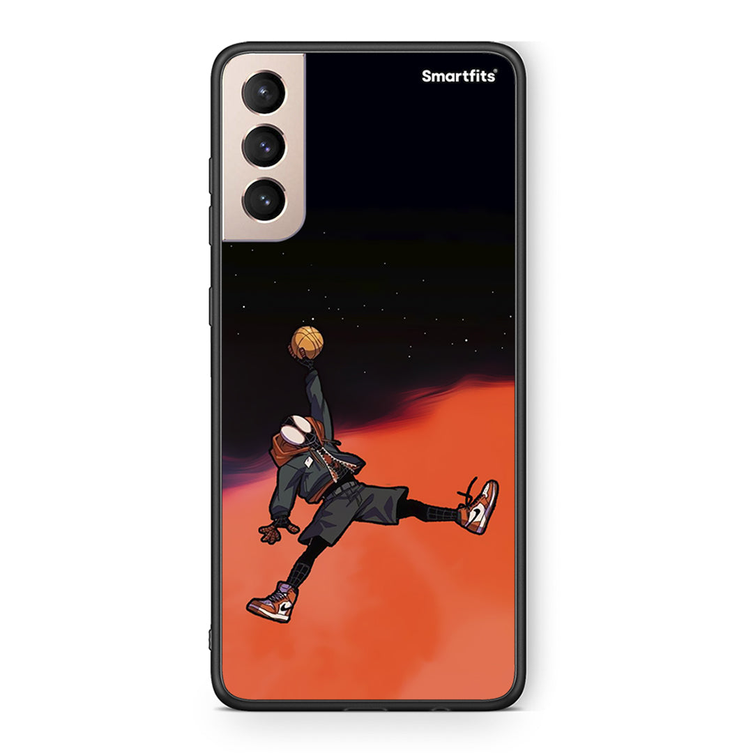 Samsung S21+ Basketball Hero θήκη από τη Smartfits με σχέδιο στο πίσω μέρος και μαύρο περίβλημα | Smartphone case with colorful back and black bezels by Smartfits