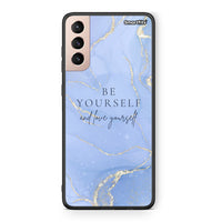 Thumbnail for Samsung S21+ Be Yourself θήκη από τη Smartfits με σχέδιο στο πίσω μέρος και μαύρο περίβλημα | Smartphone case with colorful back and black bezels by Smartfits