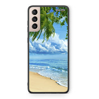 Thumbnail for Samsung S21+ Beautiful Beach θήκη από τη Smartfits με σχέδιο στο πίσω μέρος και μαύρο περίβλημα | Smartphone case with colorful back and black bezels by Smartfits